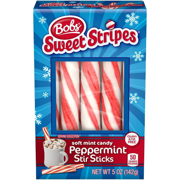 Bob's Sweet Stripes Holiday Peppermint Sticks - 5oz | Target