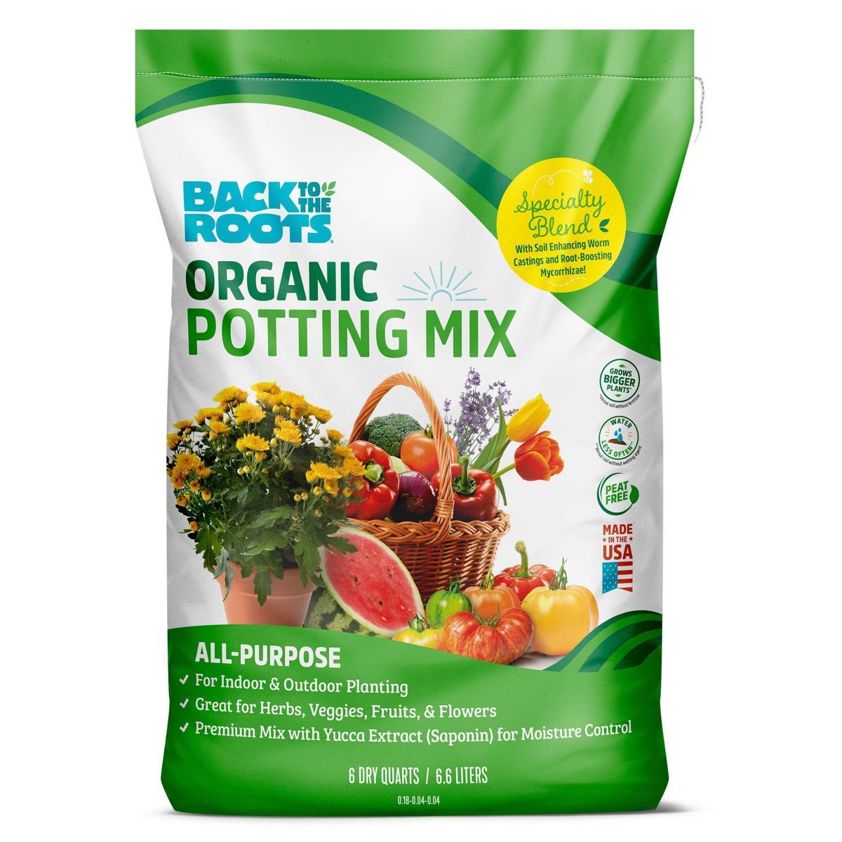 6qt Organic Potting Mix All Purpose - Back to the Roots | Target