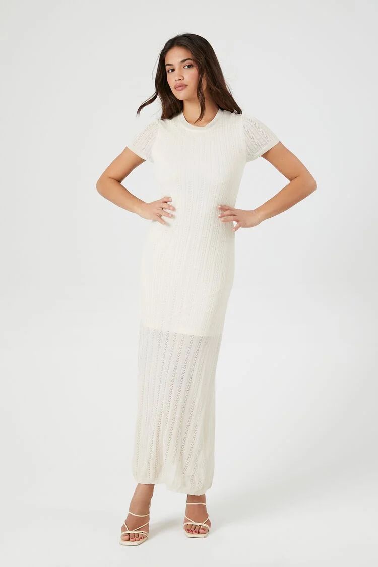 Pointelle Knit Maxi Sweater Dress | Forever 21 (US)