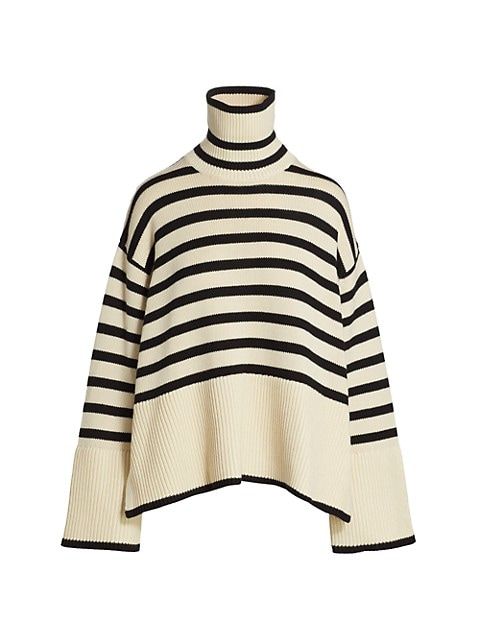 Totême Signature Stripe Turtleneck Sweater | Saks Fifth Avenue