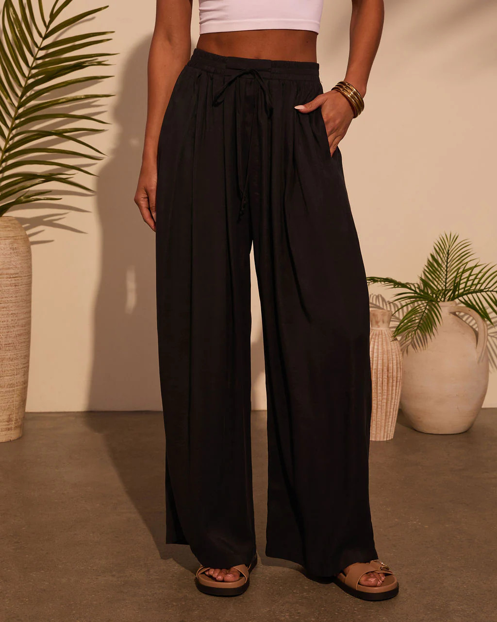 Marlah Pleated Drawstring Pants | VICI