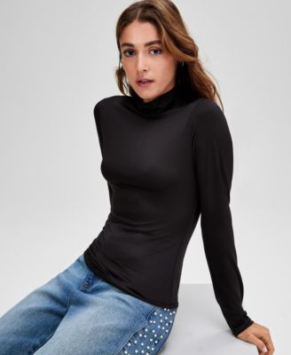 And Now This Women's Mock-Neck Jersey Long-Sleeve Top, Macy's Exclusive - Macy's | Macy's