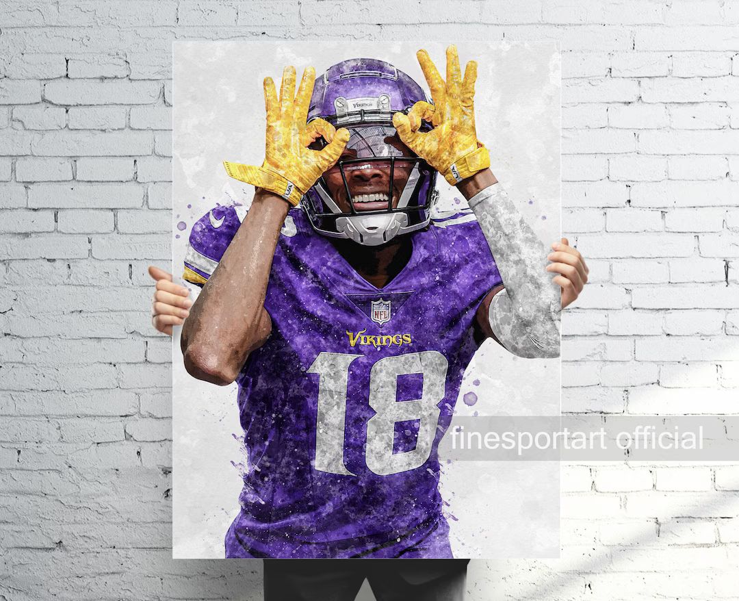 Justin Minnesota Poster Canvas Wrap Football Framed Print - Etsy | Etsy (US)