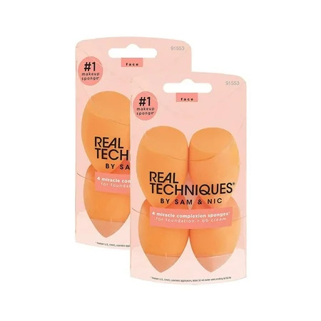 Real Techniques Miracle Complexion Beauty Sponge Makeup Blender Set of 8 Pack of 8 | Walmart (US)