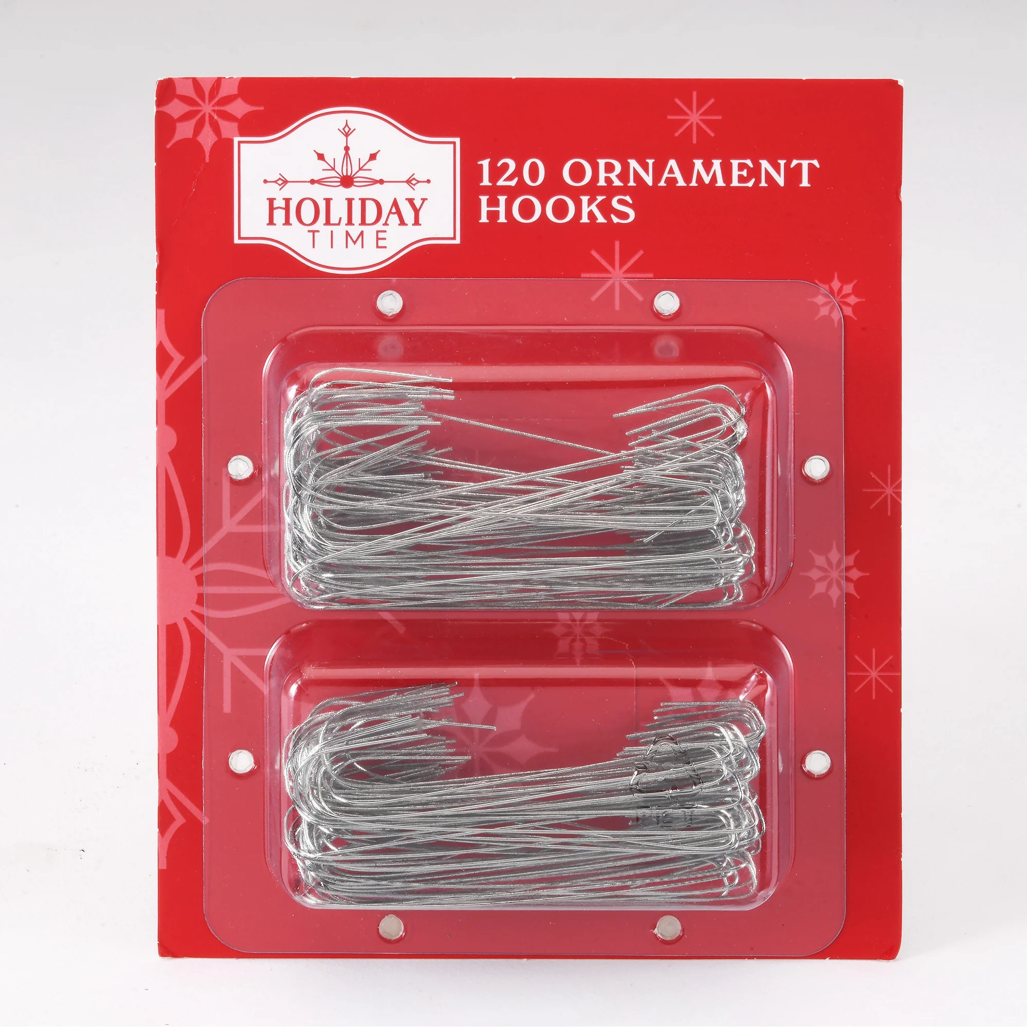 120-Count Silver Jumbo Christmas Ornament Hooks, 2.5", by Holiday Time | Walmart (US)