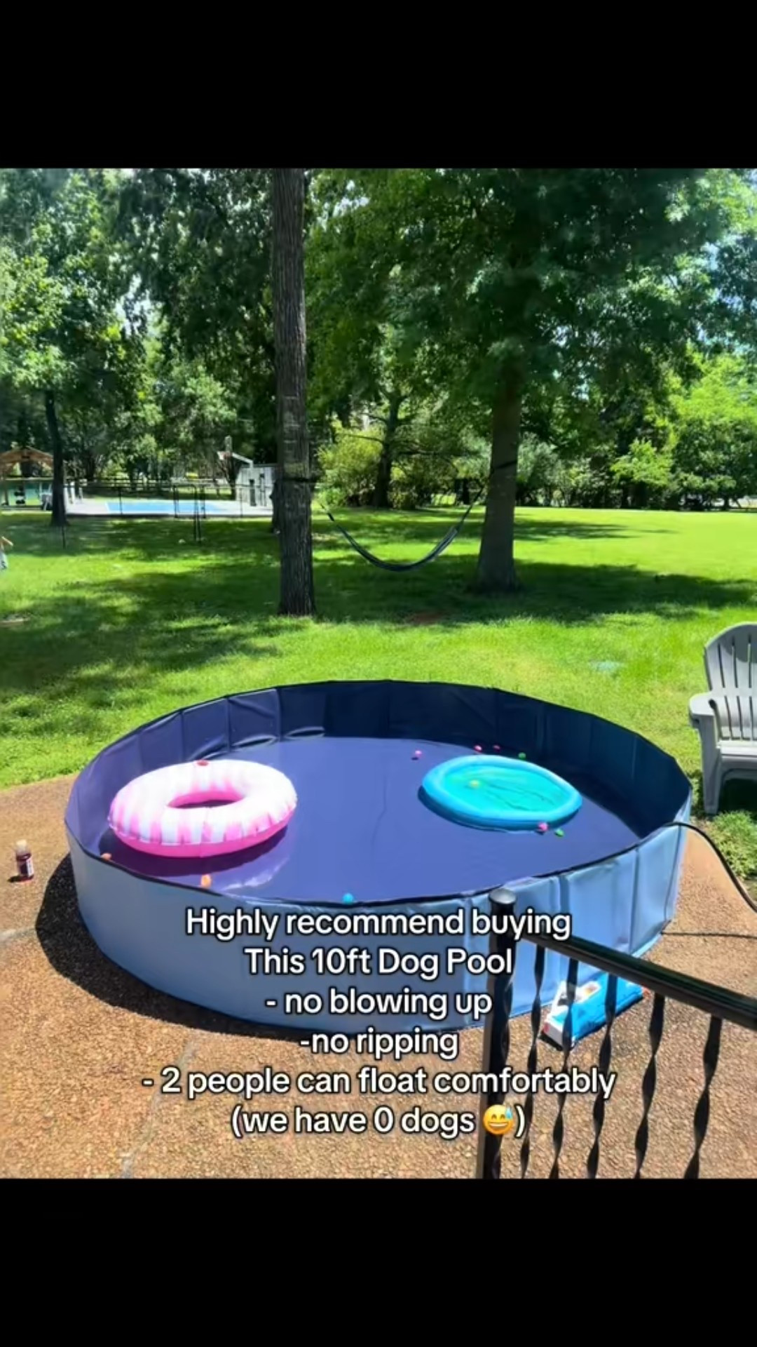 This pool is perfection. It folds so there’s no blowing up, no worrying about holes or rips. It’s actually a dog pool so it’s super durable, made for dogs nails/play time. 

It’s 10 foot wide, 20 inches deep. Perfect for 2 to float around. Great option to test if you’d like a more permanent stock tank! 

I put my chair in it and read my book, it was the perfect depth. 10/10 stars. Best purchase I’ve made from Amazon. Grab them before they’re gone! Trust me on this one, you won’t regret it! 



#LTKSeasonal #LTKSummerEdit #LTKHome