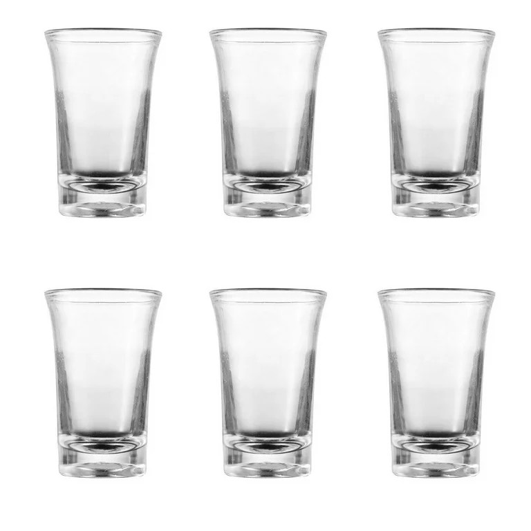 Openpig Shot Glasses, Set of 6, Clear Small Shot Glass for Whiskey Tequila Vodka, Shot Glasses wi... | Walmart (US)