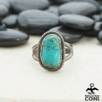 Southwestern Silver & Turquoise Ring | Etsy (US)