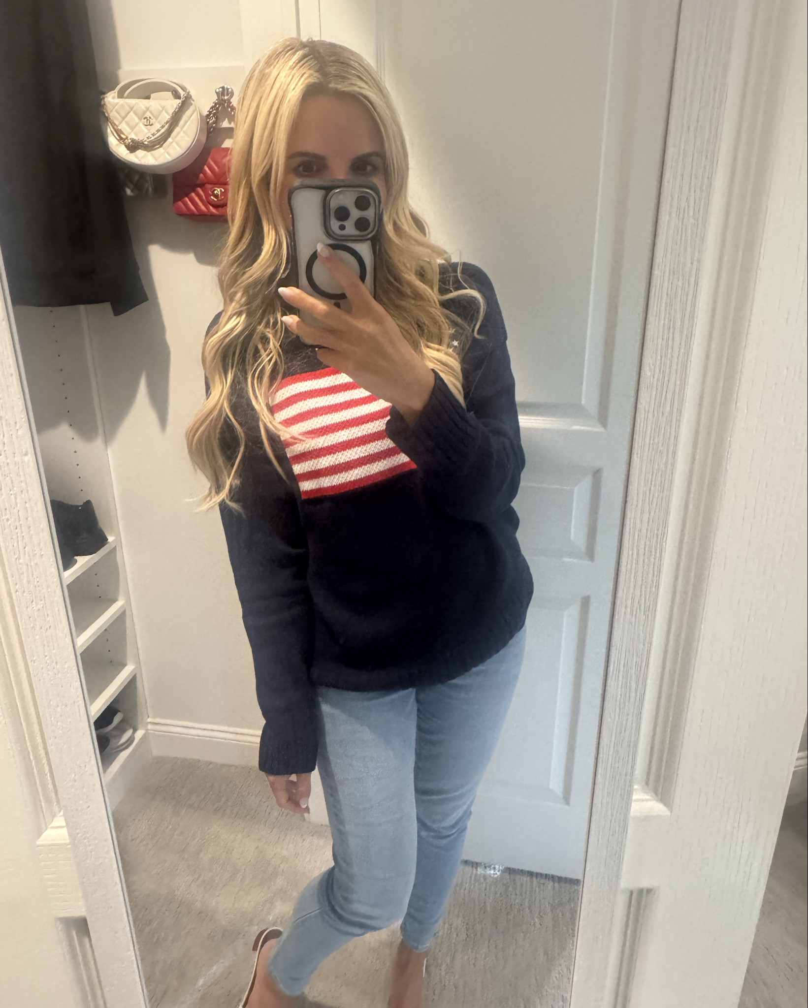 Memorial Day Vibes.  Wearing my favorite skinny jeans and Ralph Lauren inspired sweater 🇺🇸 wearing a 0 in the jeans and xxs in the sweater.  


#LTKFindsUnder50 #LTKSaleAlert #LTKSummerEdit