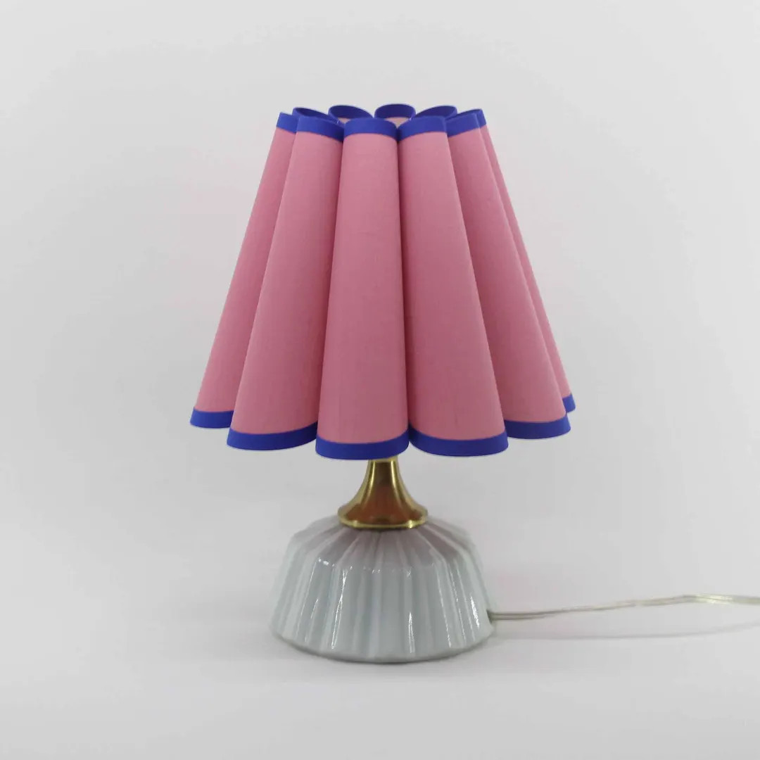 Handmade Pink Fabric Lamp With Ceramic Base for Home Decor-114# - Etsy | Etsy (US)