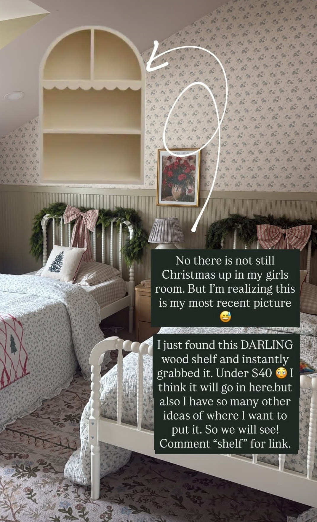 Isn't this darling? I love finding gems like this that can just instantly add some character in a space. I think this would be so cute hanging over a toilet, or in a small powder bathroom. I could see it in a little girls room or laundry room too. Or if you had a small wall in your kitchen it could be darling in there too with spices on it, or teacups. Possibilities are endless! 

 #LTKHome