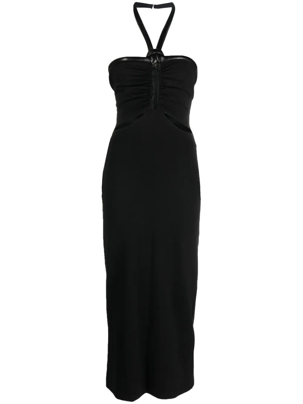 David Koma knot-detail Sleeveless Midi Dress - Farfetch | Farfetch Global