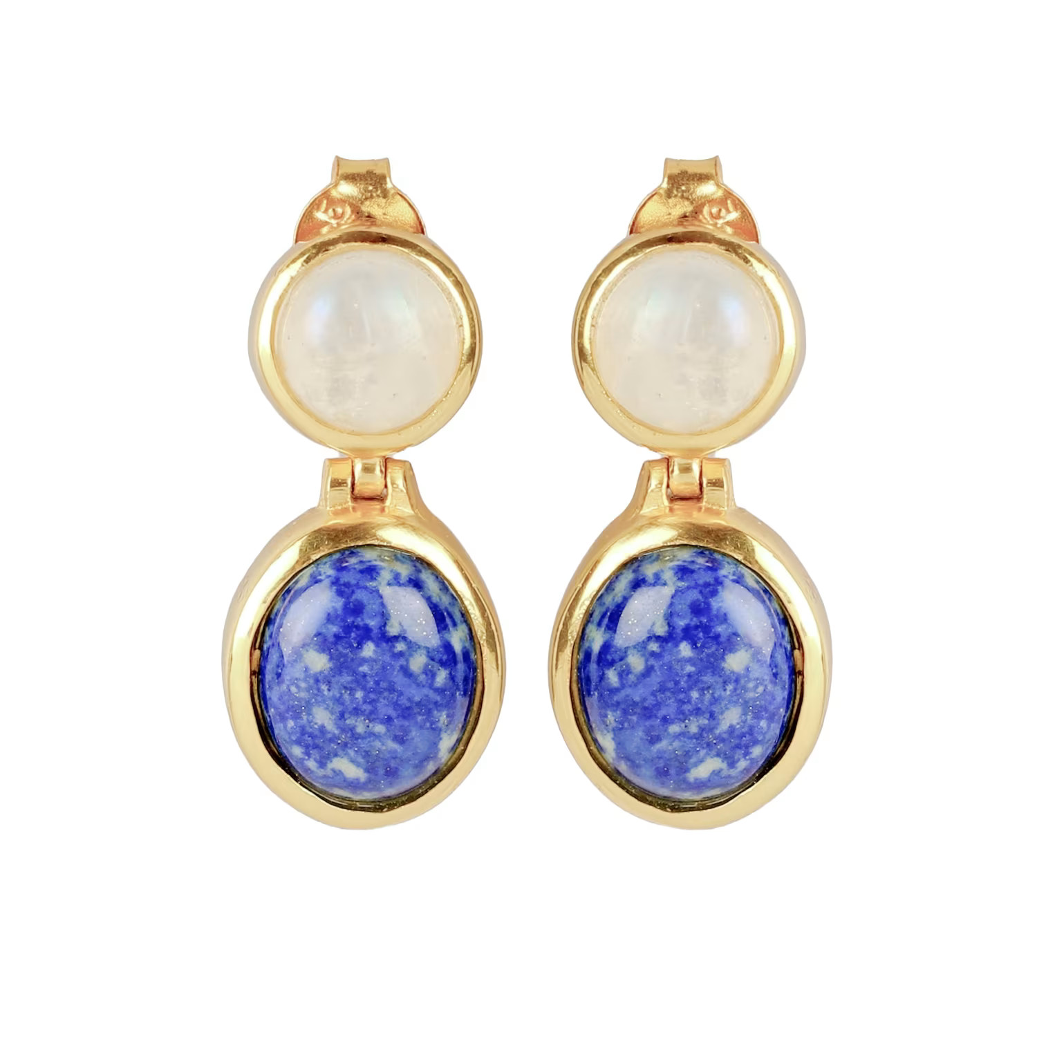 Lapis Lazuli & Moonstone Earrings | Wolf & Badger