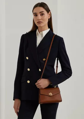 Lauren Ralph Lauren Leather Small Farrah Satchel, Tan | Belk