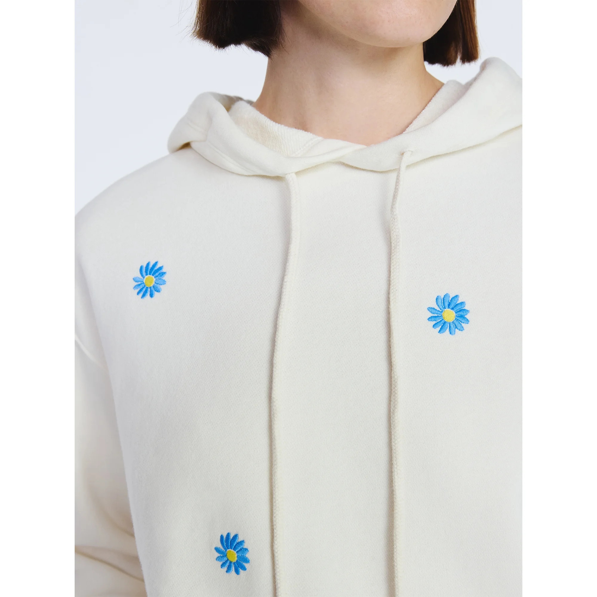 Free Assembly Women’s and Women’s Plus Cropped Embroidered Pullover Hoodie Sweatshirt, Sizes ... | Walmart (US)