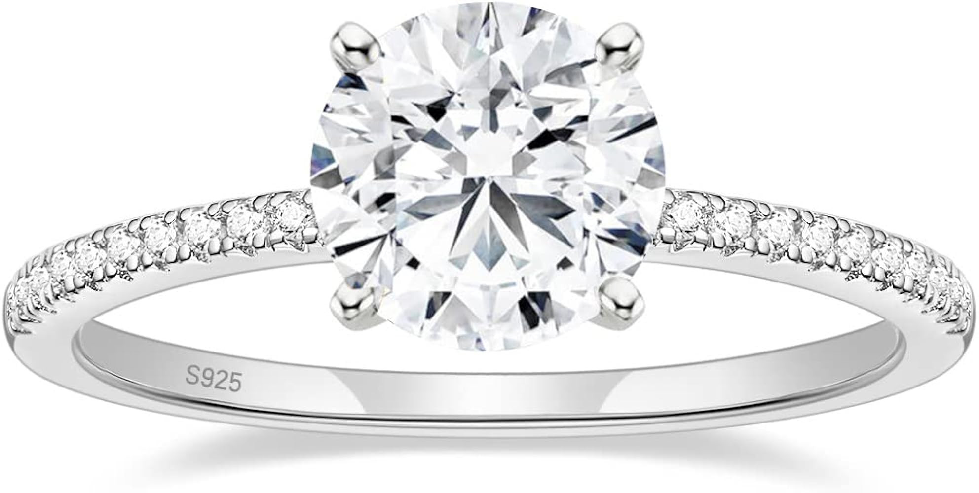 1.2 CT Moissanite Engagement Rings For Women 925 Sterling Silver Rings Round Cut Halo Promise Wed... | Amazon (US)