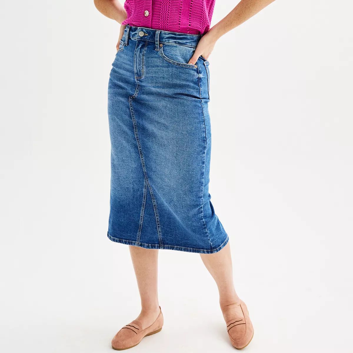 Women's Sonoma Goods For Life® Denim Midi Skirt | Kohl's