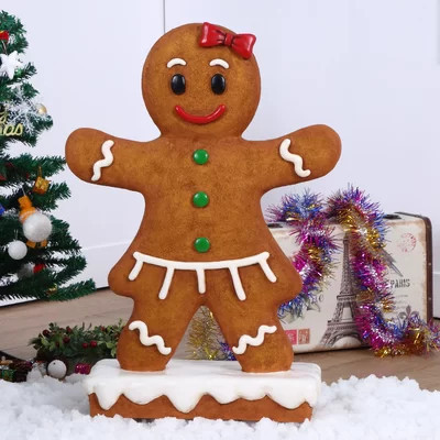 Gingerbread Girl Oversized Figurine | Wayfair North America