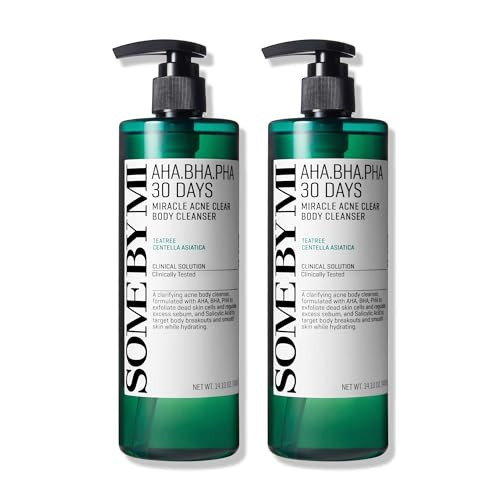 SOME BY MI AHA BHA PHA 30 Days Miracle Acne Clear Body Cleanser – Pack of 2 – Daily Exfoliating Tea Tree & Salicylic Acid Acne Body Wash – Deep Cleanses Sebum, Oil & Impurities – Korean Skin Care | Amazon (US)