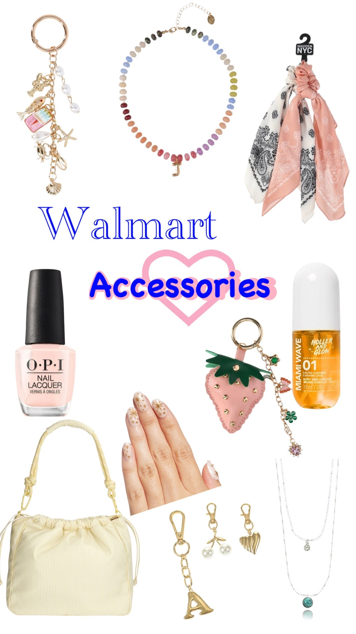 Cute Accessories from Walmart! 
Stock up for summer! 
Bag charms
Olive & June
Scarves
Necklaces
Summer accessories 

#LTKootd #LTKMothersDay #LTKmomlife