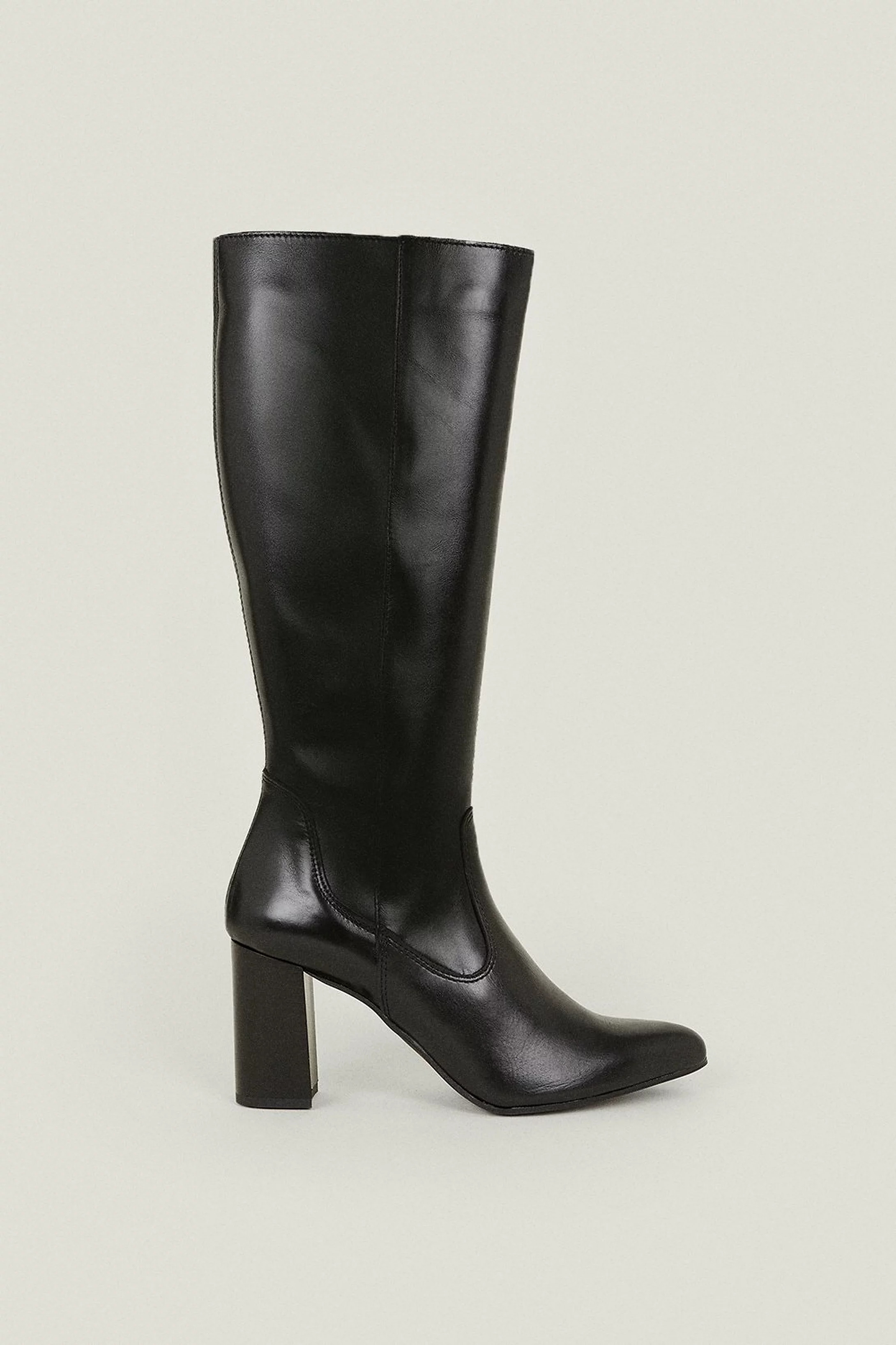Leather Knee High Boot | Oasis UK & IE