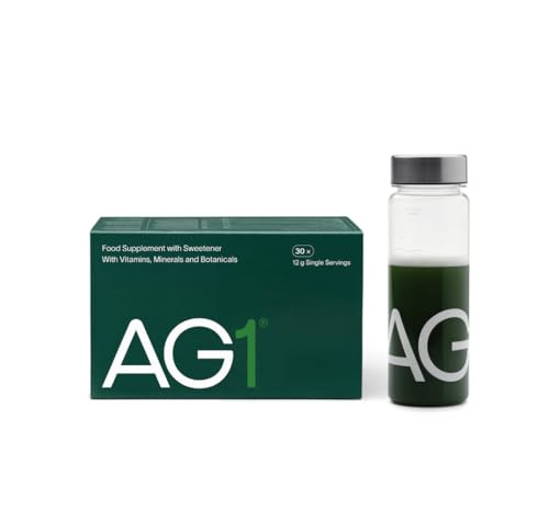 Greens Powder Supplement | Improve Gut Health | Multivitamin, Probiotic, Gluten Free, Vegan and Keto Friendly | 75 Vitamins by AG1 Athletic Greens (Travel Packs, 30 Count) | Amazon (US)