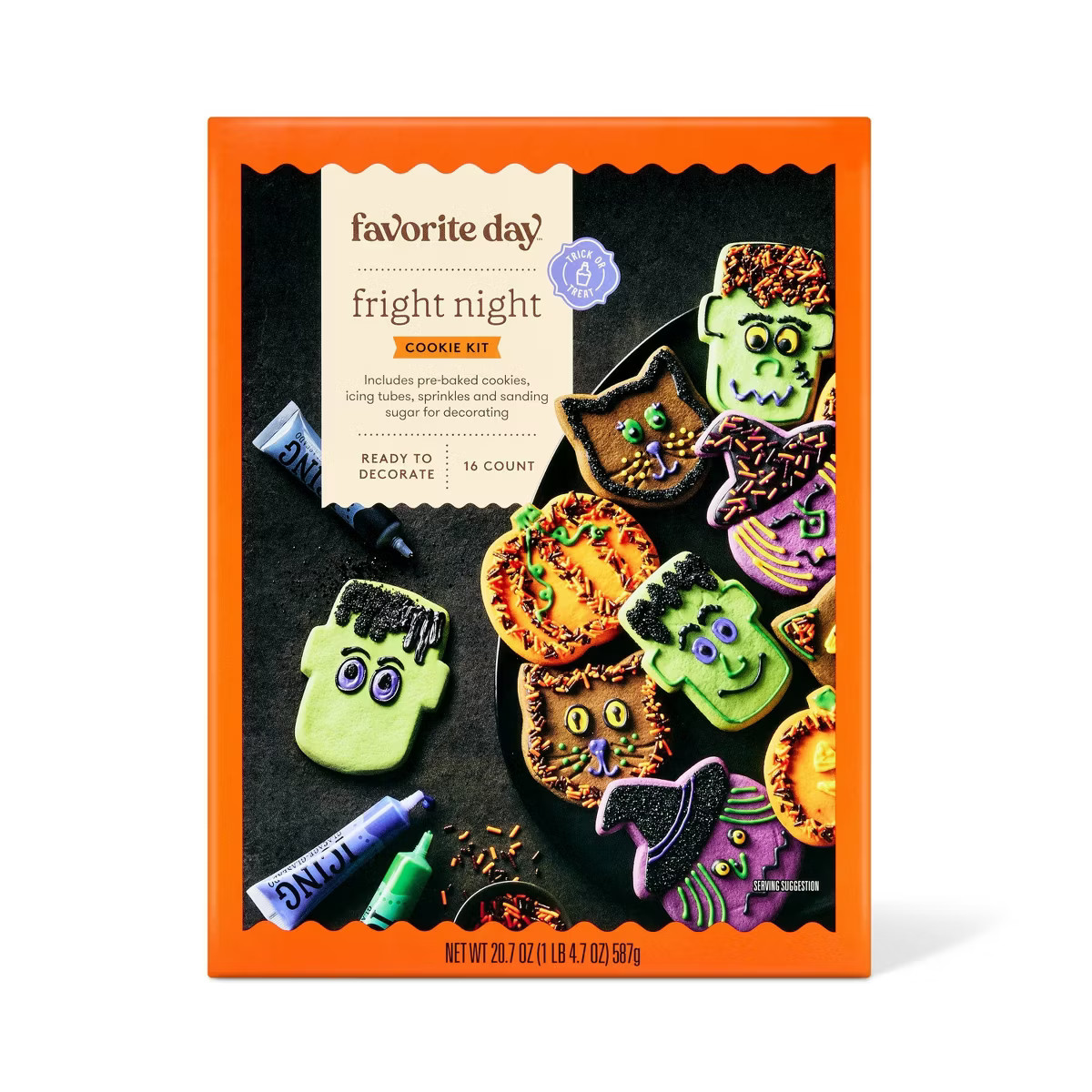 Halloween Favorites Fright Night Cookie Kit - 20.7oz/16ct - Favorite Day™ | Target
