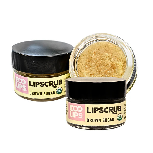 Organic Sugar Lip Scrub, Brown Sugar 2 Pack | Eco Lips