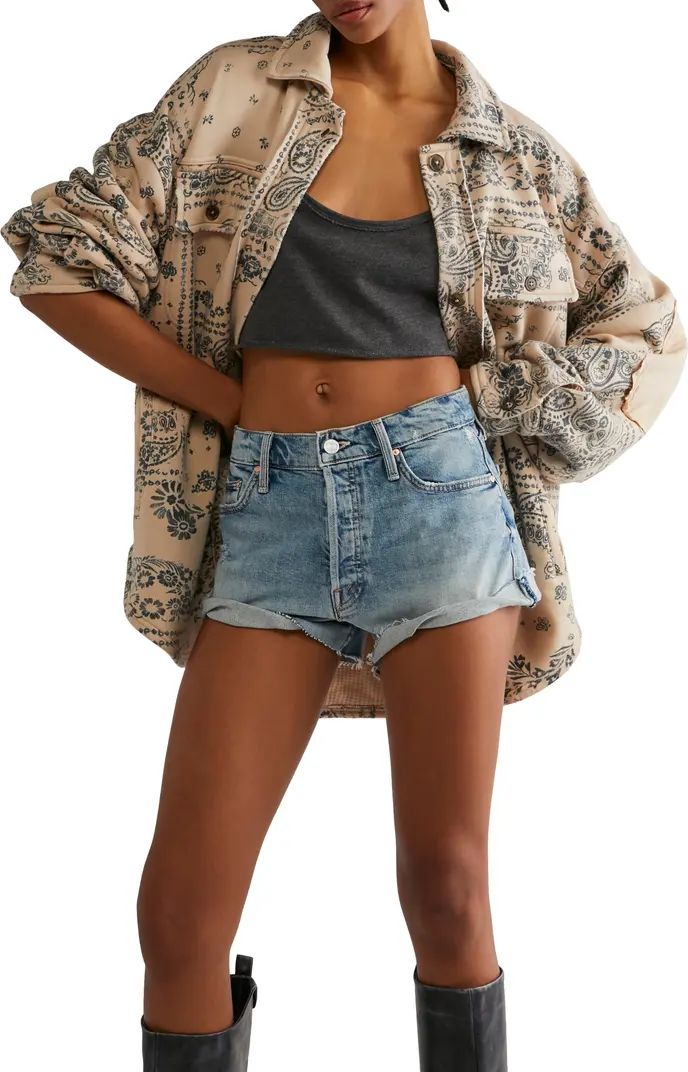 Ruby West Coast Bandana Print Knit Shirt Jacket | Nordstrom