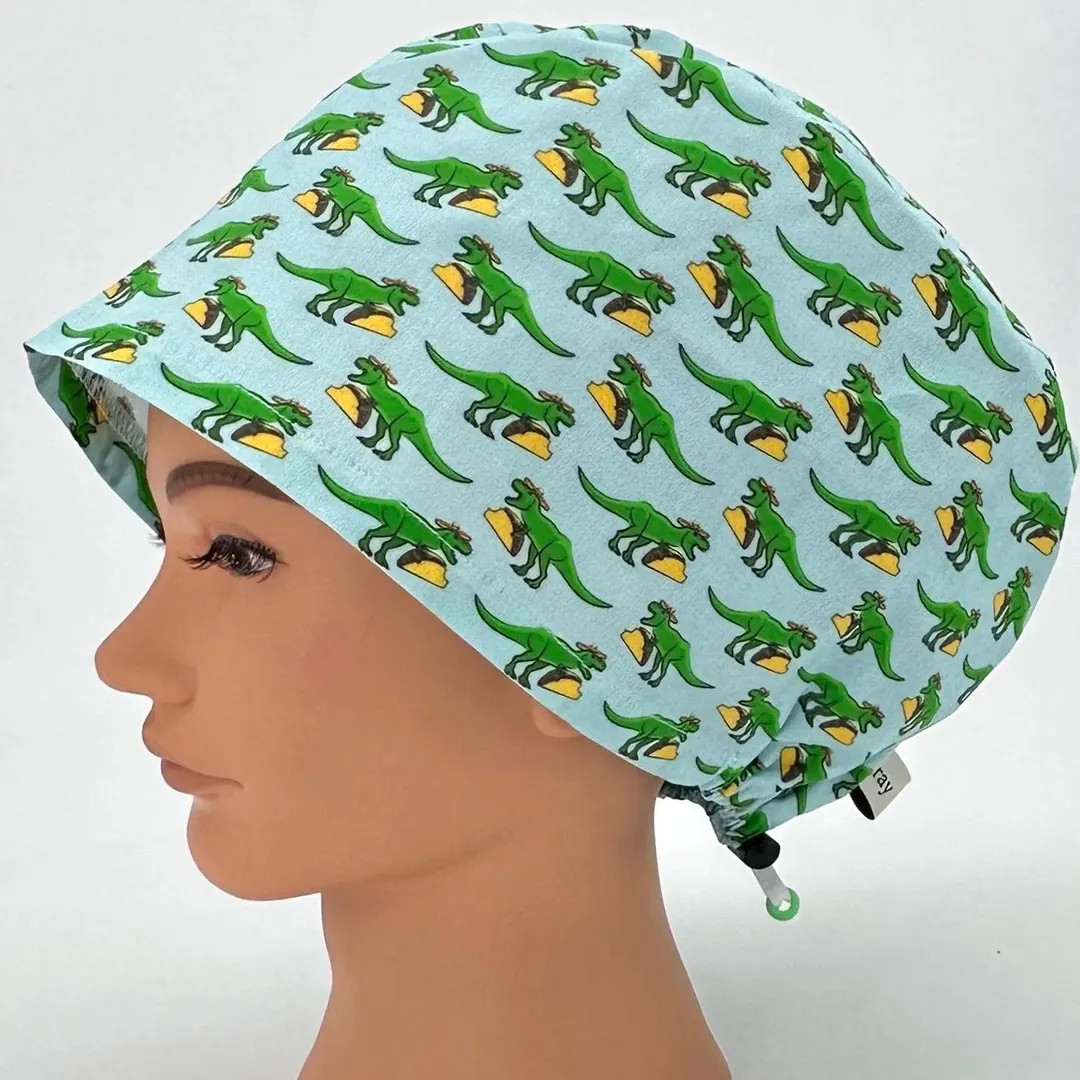 Funny Women's Euro Scrub Cap With Dinosaurs, T-Rex Dino Tacos 1 | Etsy (US)