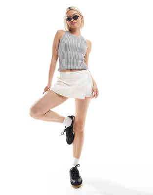 Hollister linen wrap skort in white | ASOS (Global)