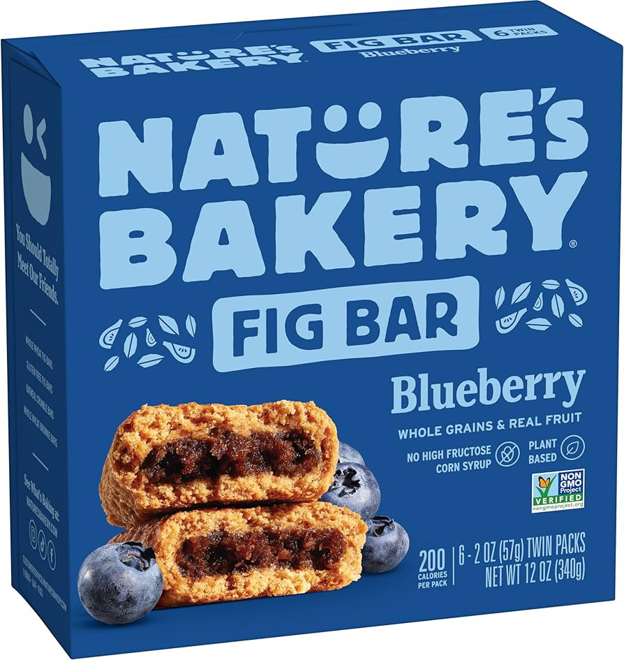 Nature's Bakery Blueberry Fig Bars, 2 Oz, 6 Ct | Amazon (US)
