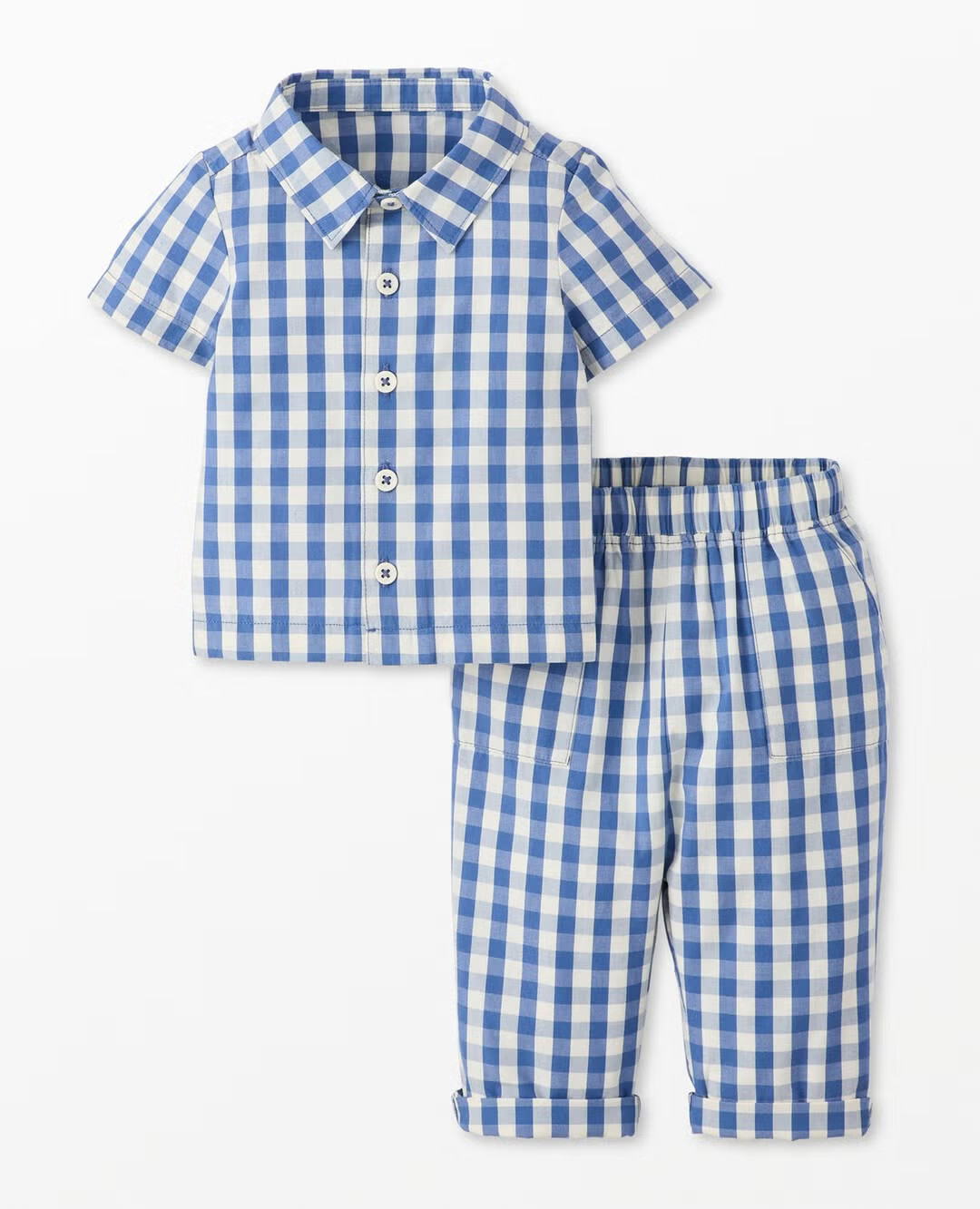 Baby Poplin Button Up Shirt & Pants Set | Hanna Andersson