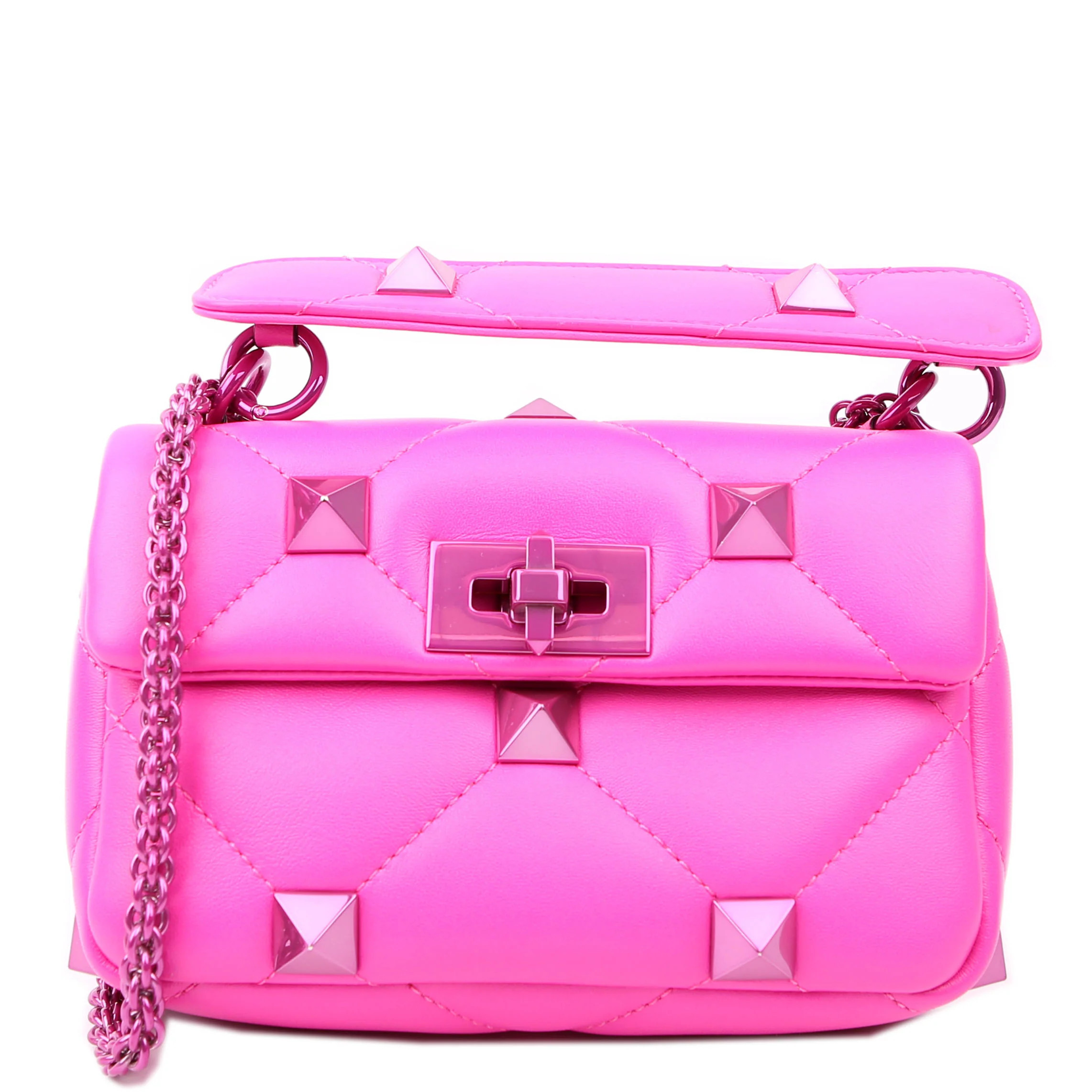 Roman Stud Monochrome Small Pink | Keeks Designer Handbags