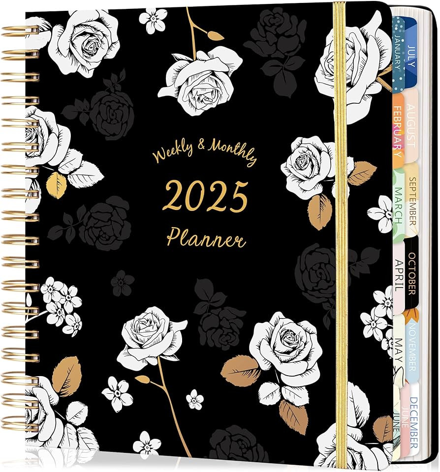CAGIE 2025 Planner Weekly and Monthly, 13 Month 2025 Hardcover Planner Spiral Bound, December 202... | Amazon (US)