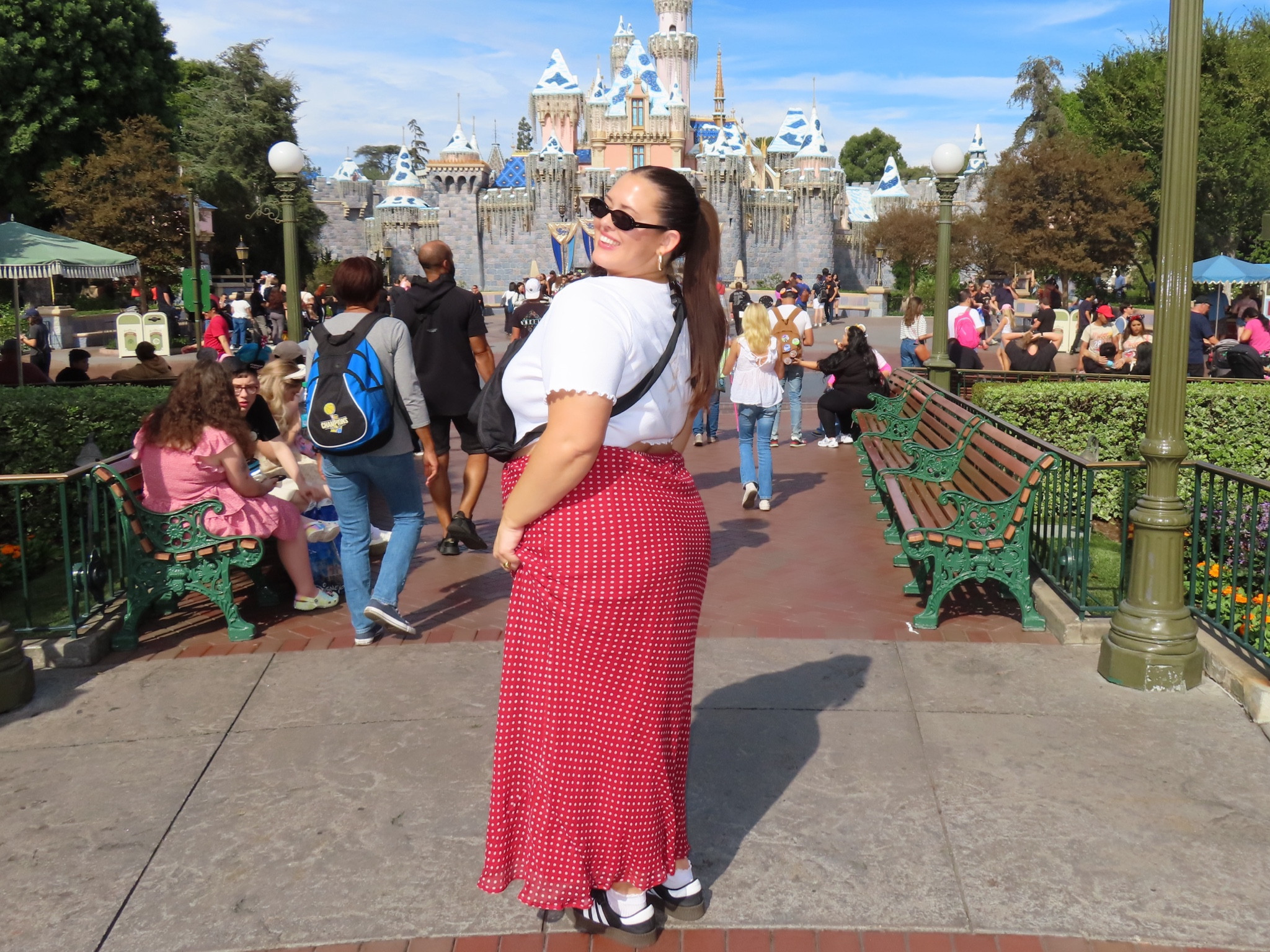 Plus size Disneyland outfit 🍒🫧🐭

Fall outfit, amusement park outfit, Disney outfit, plus size outfit, maxi skirt, theme park outfit 

#LTKStyleTip #LTKPlusSize