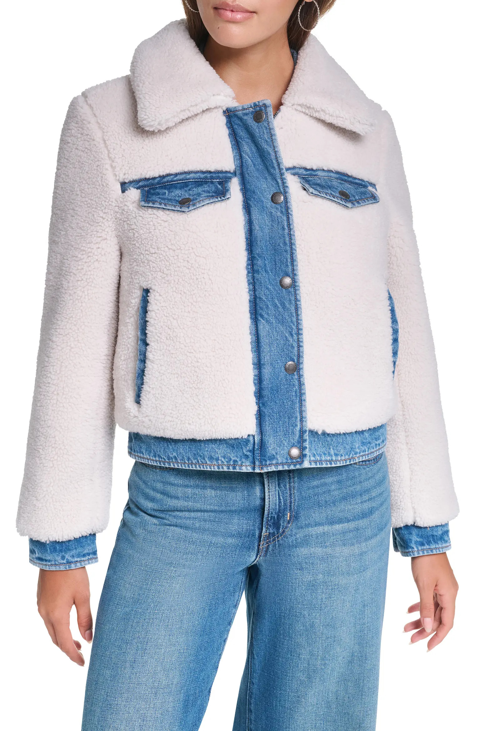 Faux Shearling Trucker Jacket (Women) | Nordstrom | Nordstrom