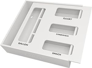 SpaceAid Bag Storage Organizer for Kitchen Drawer, Bamboo Organizer, Compatible with Gallon, Quar... | Amazon (US)