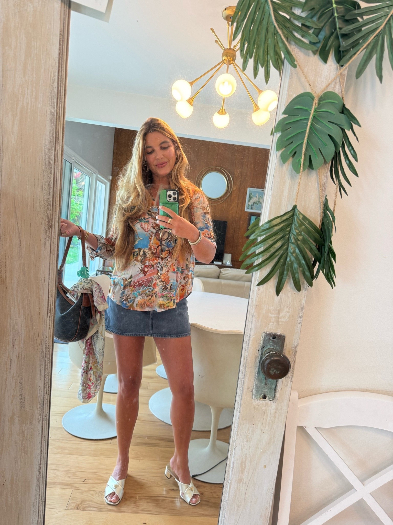 Out and about 🌞
Silk shirt: medium 
Skirt: 27/medium
Sandals: TTS
Hair: Sea Glass and T3 hot rollers
Foundation: YSL cushion M 7.5 W
Sisley bronzer 
NARS Love Deep blush 
Sarah Creal Mascara 
Laka Burnt brown lipliner 
Armani 503 lipstick

#LTKdayinmylife #LTKBeauty #LTKootd