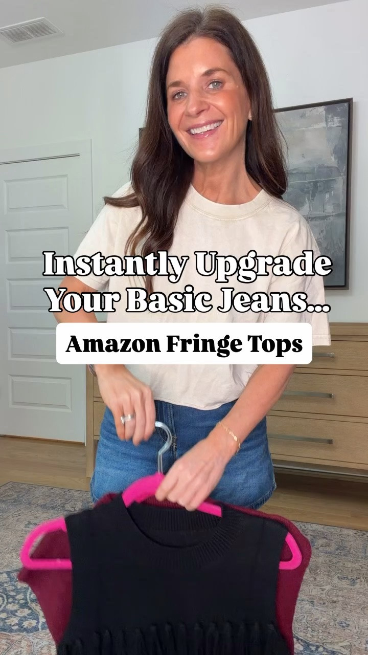 *Black Fringe Top – 6QIH2LL6. Promo expires 7/15 - https://urlgeni.us/amazon/x16aJh
*Wine Fringe Top – XV88IBCR. Promo expires 7/12

#LTKootd #LTKSaleAlert