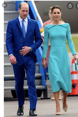Emilia Wickstead Bespoke Turquoise Dress UK 14 USA 10 ASO Royal   | eBay | eBay US