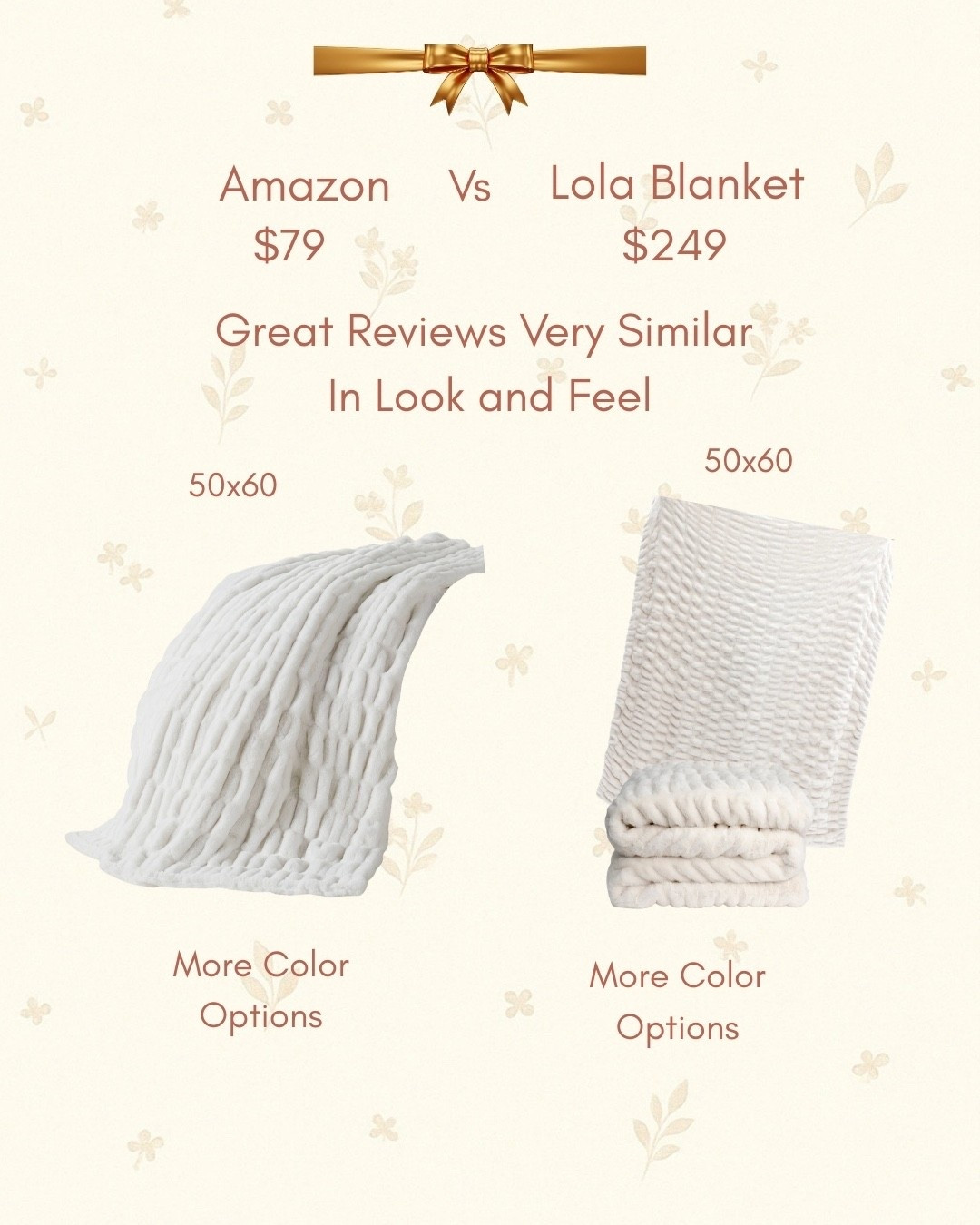 Amazon vs Lola Blankets 

#LTKGiftGuide #LTKFindsUnder100 #LTKHome