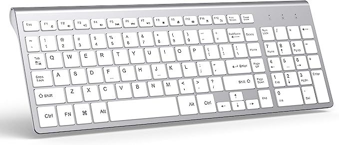 Wireless Keyboard, J JOYACCESS 2.4G Slim and Compact Wireless Keyboard with Numeric Keypad for La... | Amazon (US)