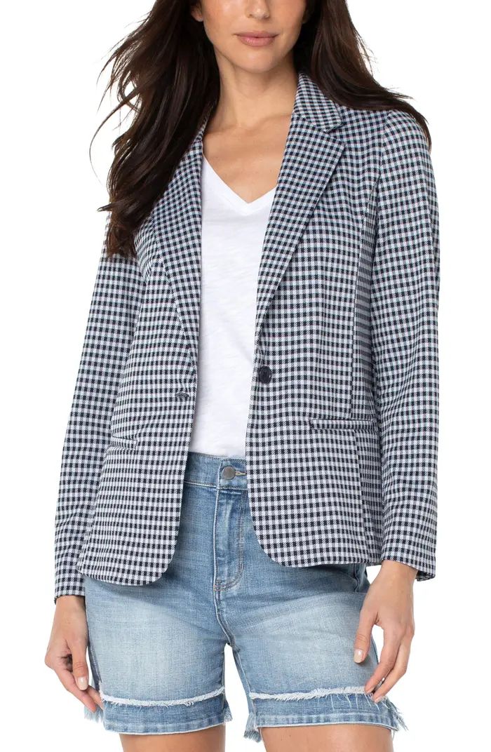 Liverpool Los Angeles Plaid Fitted Blazer | Nordstrom | Nordstrom