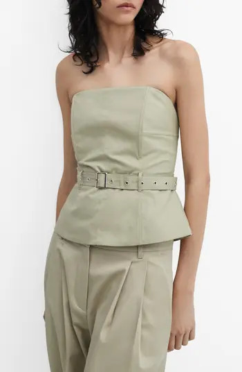 MANGO Belty Strapless Top | Nordstrom | Nordstrom