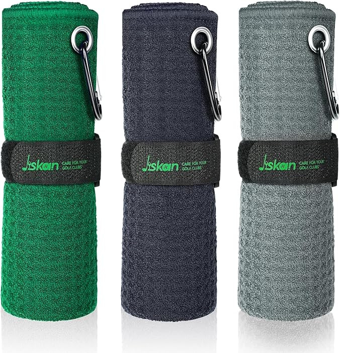 Jiskan Pro Golf Towel Microfiber Golf Towel for Golf Bags (16" X 16") with Hook, Loop Fastener an... | Amazon (US)