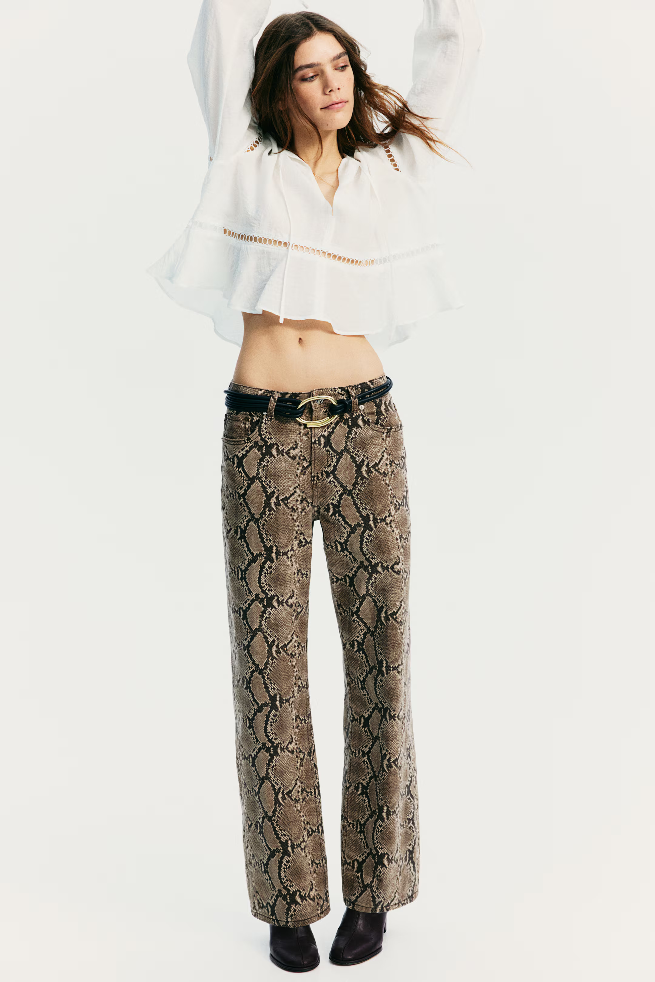 Oversized Blouse with Lace Inset | H&M (US + CA)