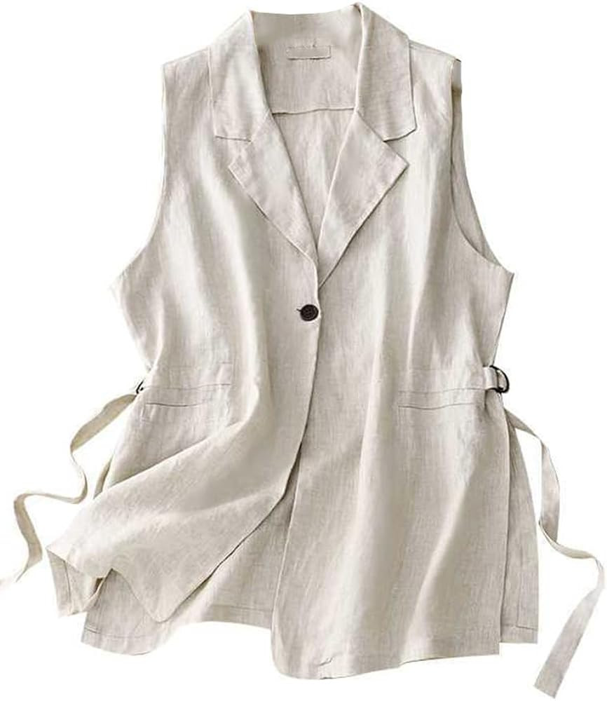 IDEALSANXUN Vest for Women Dressy Sleeveless Blazer Spring Summer Vest Tops Business Casual Outfi... | Amazon (US)