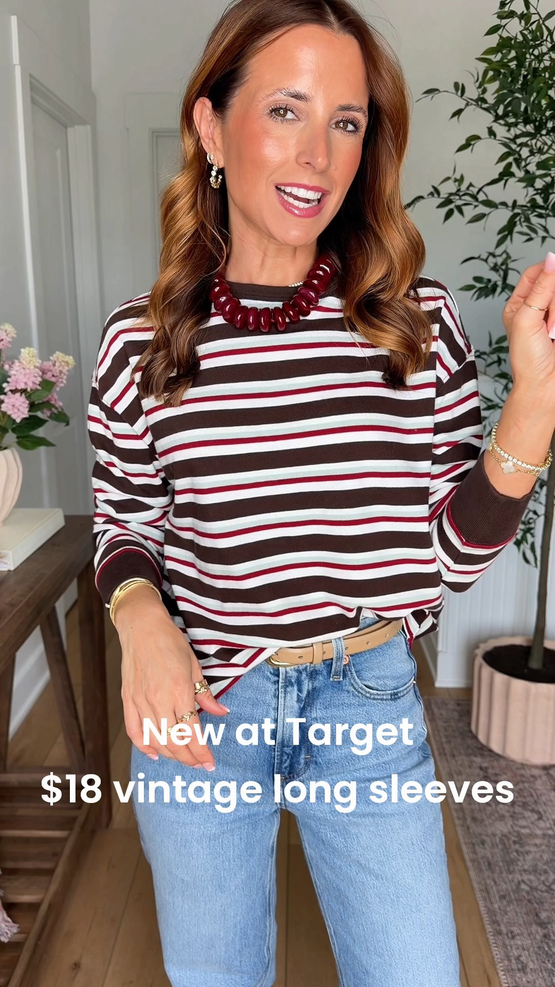 New at Target! The cutest fall tops that look great with jeans! Wearing XS in vintage long sleeve top and 00 short in straight leg jeans. Fall outfits. Fall style. Every day outfit. Mom outfit. Teacher outfits. Travel outfit. 

#LTKootd #LTKSeasonal #LTKPetite