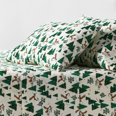 Full Holiday Flannel Sheet Set Winter Scene - Threshold™ | Target